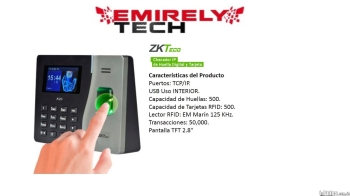 Reloj biometrico ponchador de asistencia zkteco