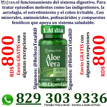 Pastillas suplementos capsulas de aloe vera para adelgazar y desintoxi