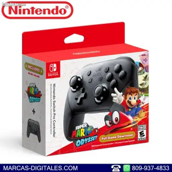 Nintendo switch control pro con juego super mario odyssey digital