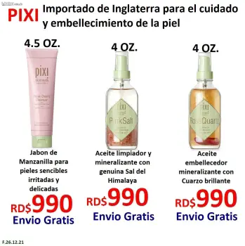 Productos de la piel marca europea pixi aceites puros del alta calidad