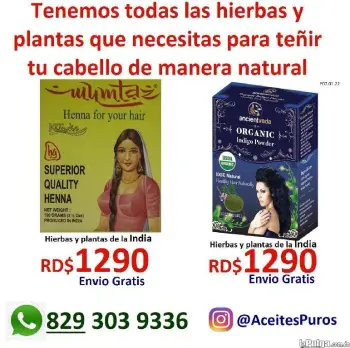 Indigo en polvo para el cabello henna negra neutra marron indu