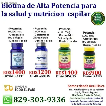 Biotinas biotina viotina de alta potencia para hacer crecer el cabello