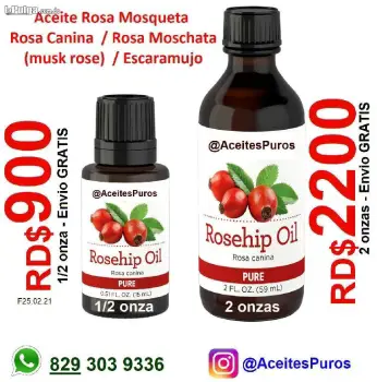 Rosa mosqueta puro original certificado aceite garantizado