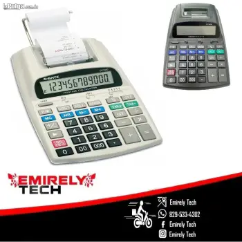 Calculadora impresora srabc con papel profesional calculo digito tax