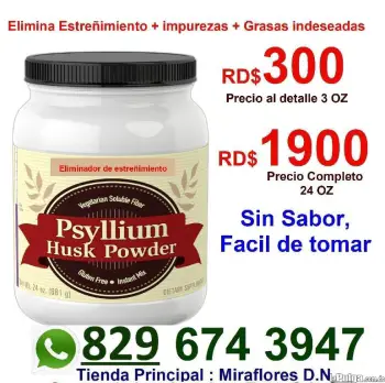 Fibra plantago ovata psyllium silium siliun husk para estremiento