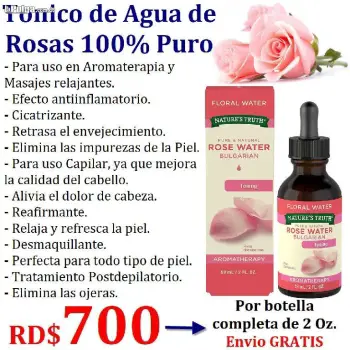 Venta de agua de rosas importada de bulgaria original.