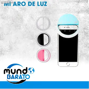 Anillo aro de luz selfie led recargable para celular