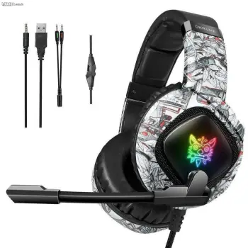 Auriculares audifonos onikuma k19 para xbox one ps5 gamer rgb