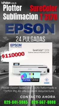 Impresora plotter 24 pulg. epson  con sistema y tinta y sublimacion