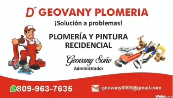 Servicio de plomería y pintura residencial