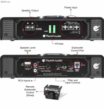 Planta de musica planet audio ac2500.1m - amplificador