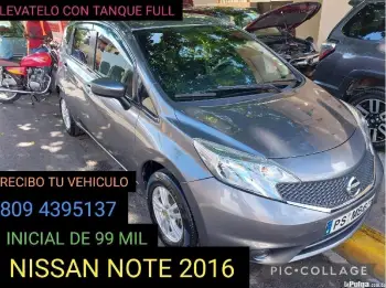 ✅️nissan note 2016 inicial de 99 mil✅️