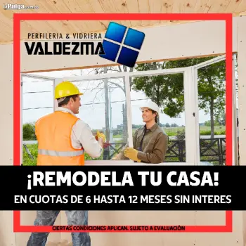 Remodela tu casa hasta en 12 meses sin interes