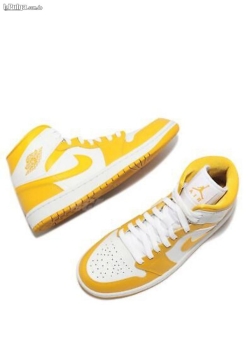 Nike wmns air jordan 1 mid university dorado blanco mujeres aj1