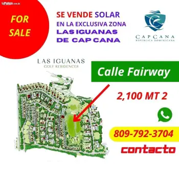 Se vende solar en cap cana