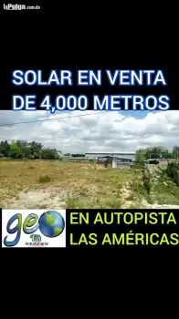 En la aut.las americas terreno de 4000 mts en venta