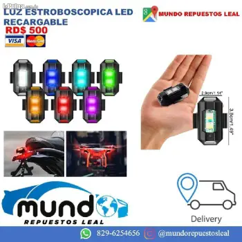 Luz estroboscopica recargable led