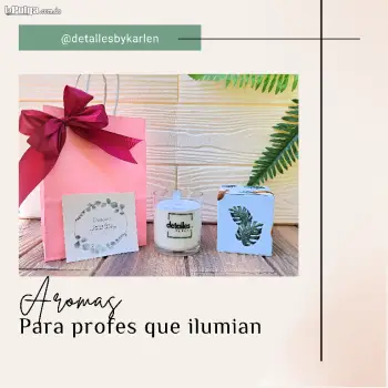 Vela aromatica regalo para profesora maestra mujer