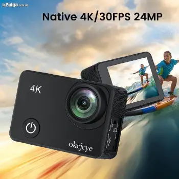 Camara de accion deportiva 24mp 4k/50fps con pantalla tactil