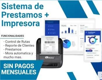 Sistema de prestamos  impresora unico pago