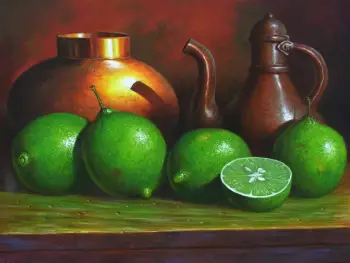 Pintor dominicano cuadro costumbrista obra de arte e.vidal