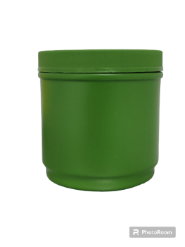 Tarro plástico verde 16 oz con su tapa. en la vega