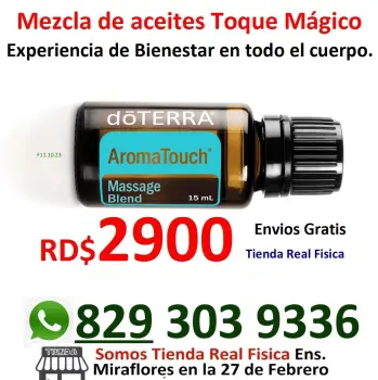 Aromatouch aceites puros doterra contra dolor y estres