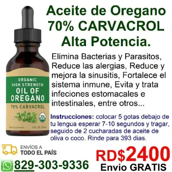 Carvacrol oregano puro medicinal comestibles para helicobact