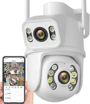 Camara de seguridad 360 ptz dual lend calidad 4mp full hd