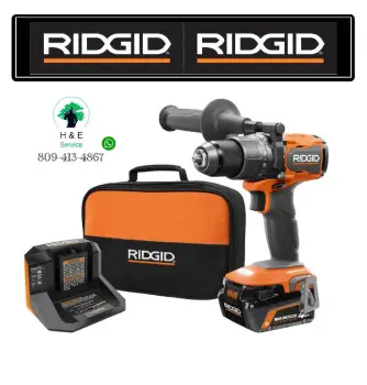 Ridgid taladro percutor de 1/2. con batería de 4 amperios