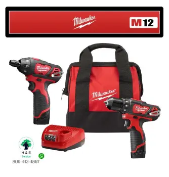 Milwaukee m12 - kit combinado de 2 taladros