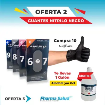 Ofertas black friday en guantes nitrilo negro y azul