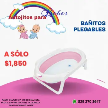 BaÑitos plegables rosado