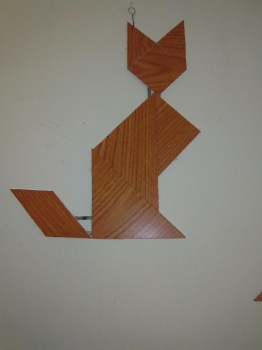 Tamgram decorativo para pared