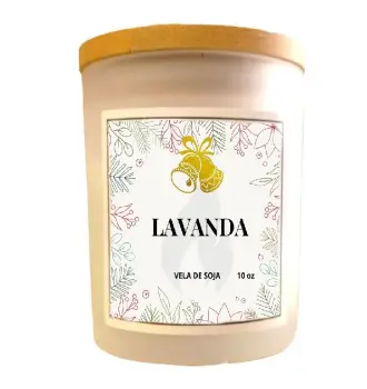 Velas aromÁticas lavanda  en la vega