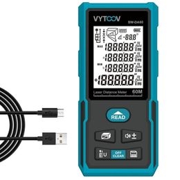 Medidores de distancia láser ip54 pantalla lcd volumen rec