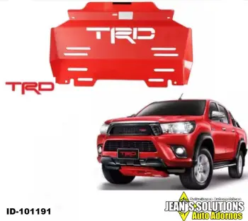 Skid plate toyota hilux 16-20 trd rojo