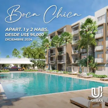 Apartamentos cerca de la playa en boca chica