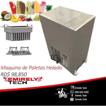 Maquina de paletas helado de fruta heladeria heladera acero inoxidable