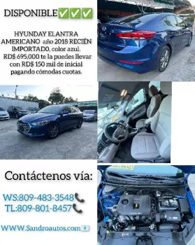 En venta hyundai elantra americano 2018