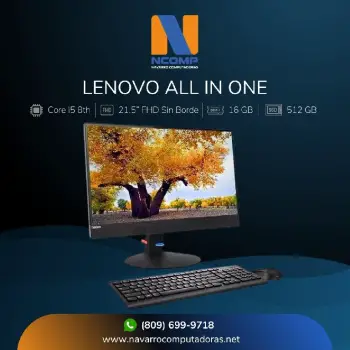 Comp. lenovo all in one core i5 de 8va gen memoria 8gb ssd 512gb