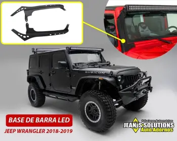 Base barra led techo 52 jeep wrangler 18 / gladiador 20