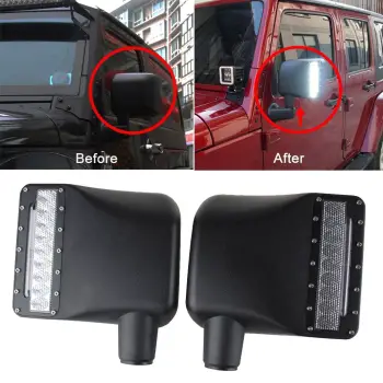 Cover espejo retrovisor led jeep wrangler 07-17 js