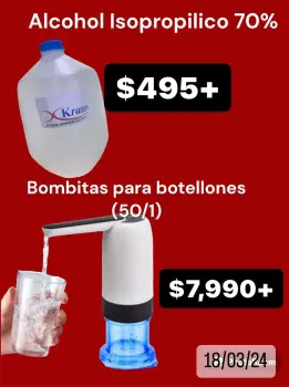 Alcohol y bombitas de agua