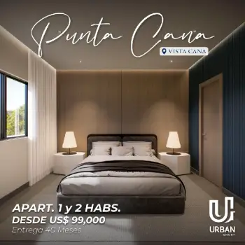 Apartamentos de 1 y 2 habitaciones desde us99000 en vistacana