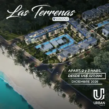 Apartamentos de 2 y 3 habitaciones frente a playa las terrenas