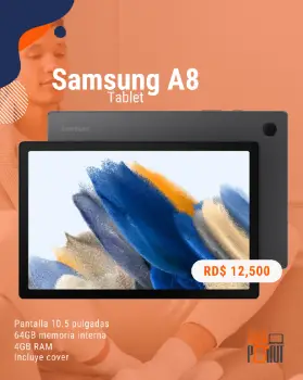 Samsung a8 x200 64gb nueva incluye cover en santo domingo dn