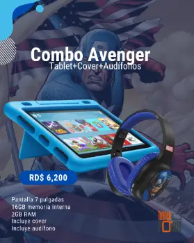 Combo averger azul - con cover y audfonos