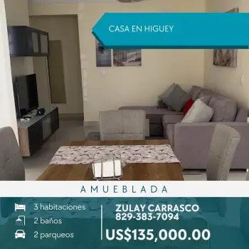 Casa amueblada en higuey