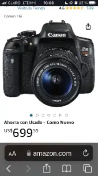 Canon t6i o 750d dos lentes en santo domingo dn